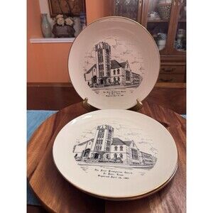 WORLD WIDE ART STUDIOS First PRESBYTERIAN CHURCH Plate El Paso A Set Of 4